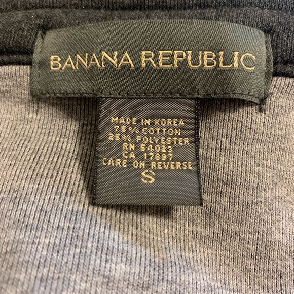 Banana Republic Gray Zip Collared Sweatshirt Material Jacket Like New Sz S - Picture 7 of 7